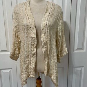 Soft Surroundings Cream Textured Knit